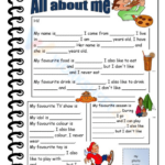 Printable Grade 5 All About Me Worksheet Worksheets Inside All About Me Worksheet Year 5