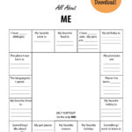 Printable Worksheet  All About Me  Academic Resource   Etsy For All About Me Math Worksheet 5Th Grade