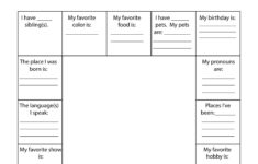 Printable Worksheet- All About Me- Academic Resource - Etsy for All About Me Math Worksheet 5Th Grade