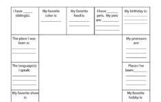 Printable Worksheet- All About Me- Academic Resource - Etsy Ireland for All About Me Worksheet Junior High