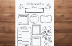 Printables Daisy Girl Scout All About Me - Etsy inside Daisy Girl Scout All About Me Worksheet