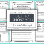 Questions That Connect  5 Free Printable Get To Know You Pages Regarding Get To Know My Teenager Worksheet