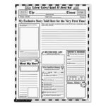 Scholastic Instant Personal Poster Sets, Extra Extra Read All Inside All About Me Newspaper Worksheet