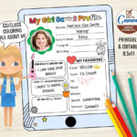 Scout All About Me Editable Template, Girl Boy Class Welcome For Daisy Girl Scout All About Me Worksheet