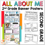 Second Grade All About Me Banner Posters For Back To School Inside All About Me Worksheet Banner