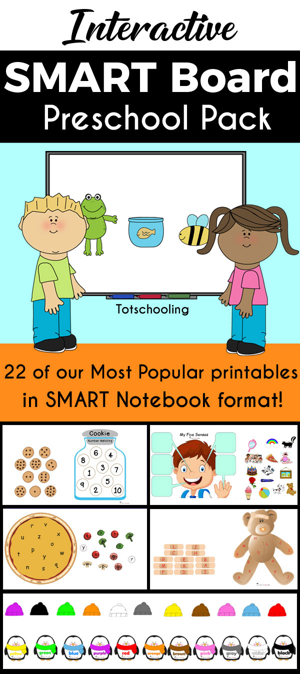 Smartboard Preschool Interactive Learning Games | Totschooling with All About Me Pack Totschooling