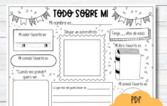 Spanish Worksheet All About Me Printable Todo Sobre Mi Worksheet pertaining to All About Me Worksheet In Spanish Free Download