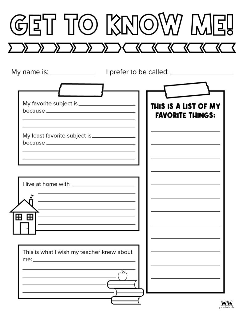 Teachers&amp;#039; Back To School Checklist For 2025 | Legends Of Learning inside Getting To Know Me Worksheet For High School